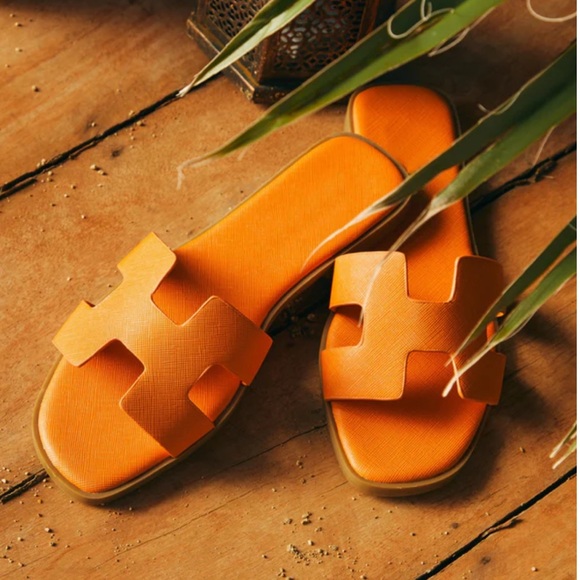 Miss Lola Shoes - Orange Bianka Sandal